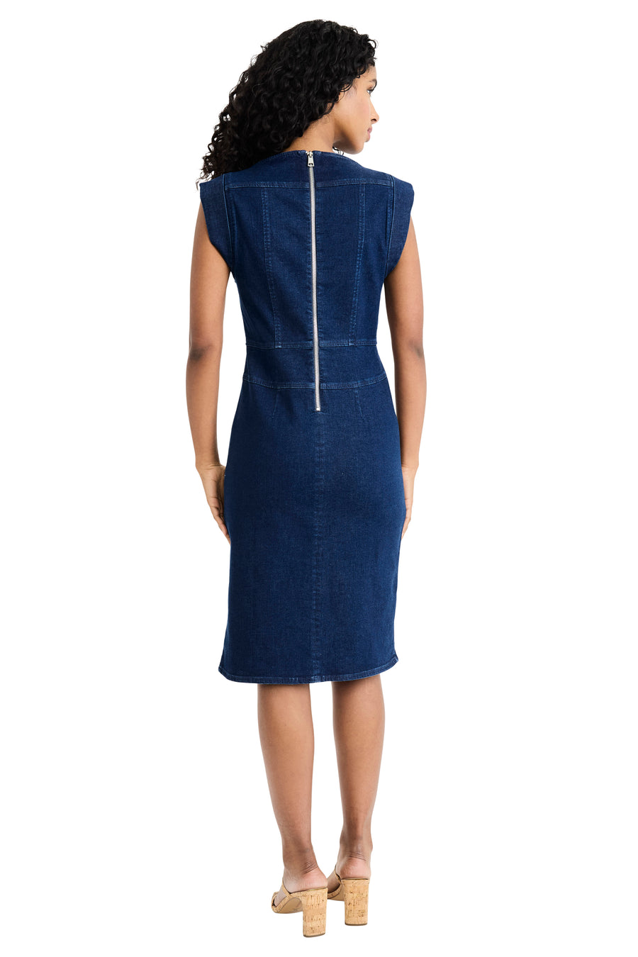 Riya Cotton Denim Sleeveless Midi