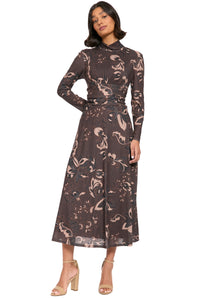 Vanica Mock Neck Ruched Dress