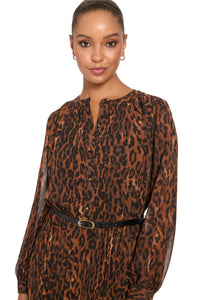 Sybil Button Front Midi Shirt Dress