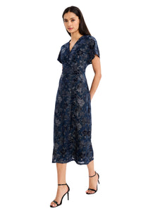 Aneesa in Metallic Florals Velvet