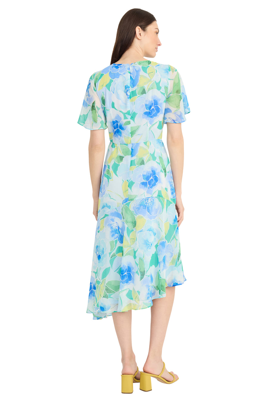 maggy london flutter sleeve midi dress Flutter Sleeve Maggy London Asymmetrical Sheath Dress FLUTTER SLEEVE ASYMMETRICAL MIDI DRESS Maggy London