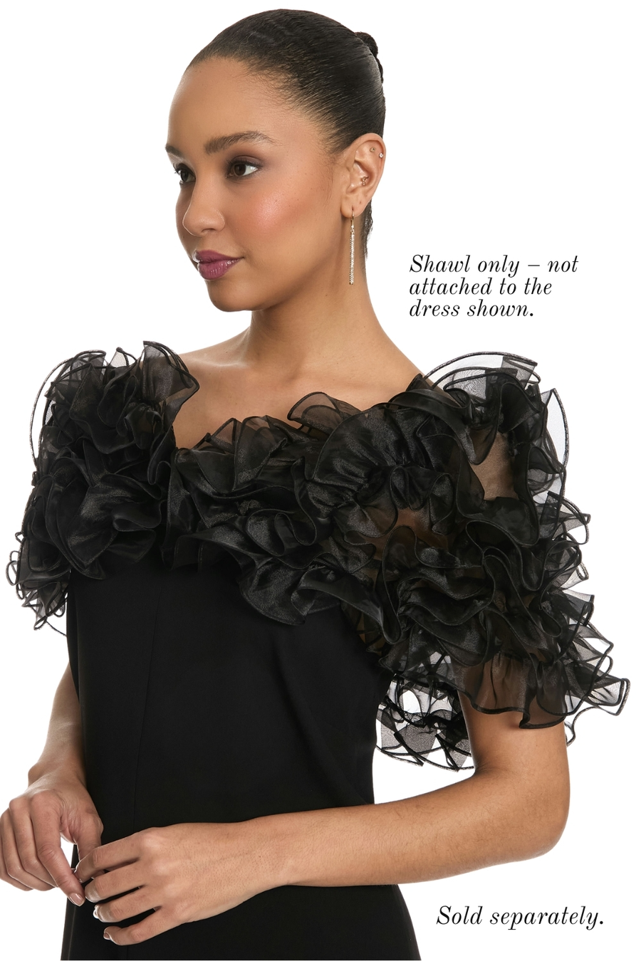Chandra Ruffle Organza Shawl