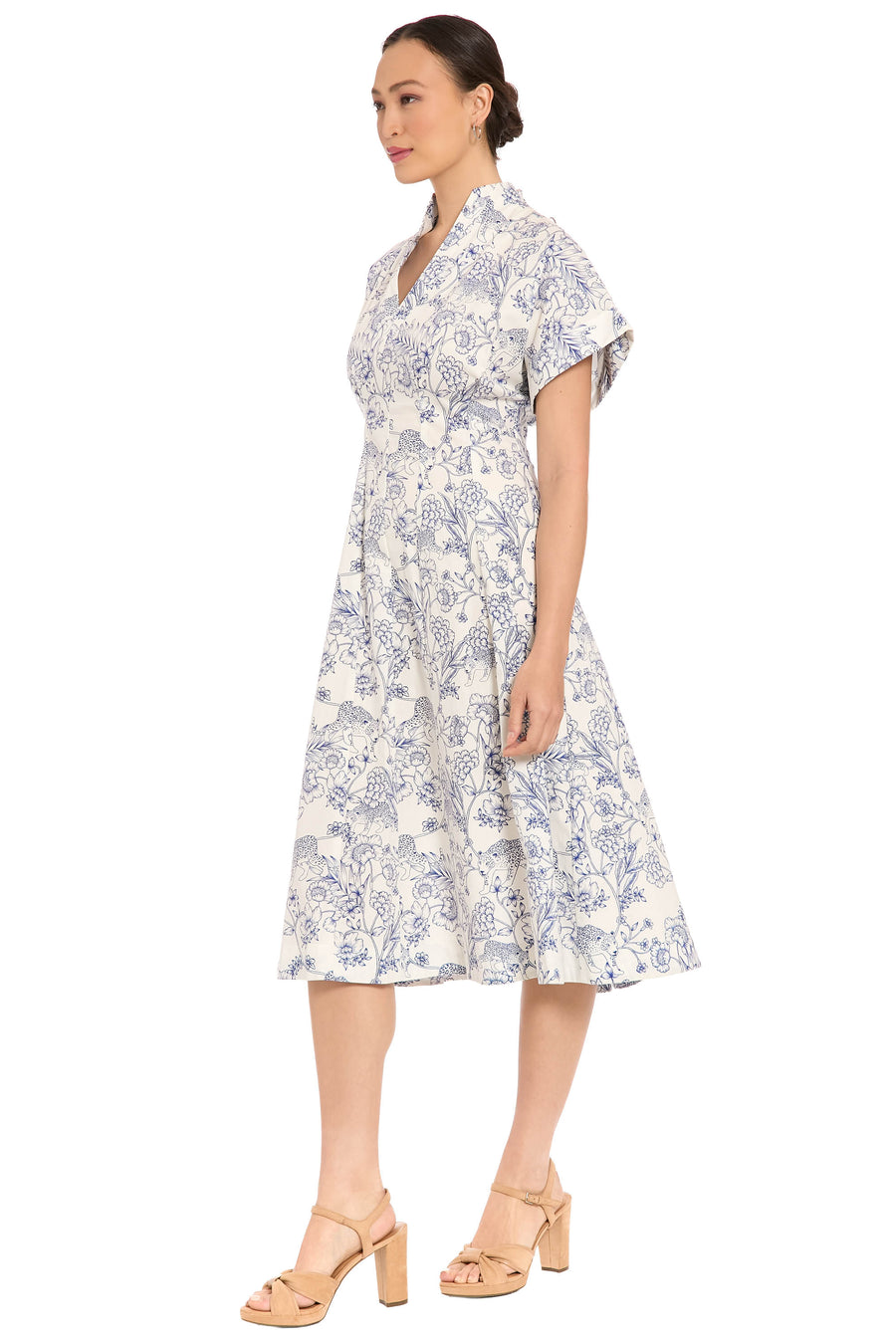 London Times Women's Safari Drop Shoulder Midi Dress - White - Casual dresses London Times Women's Safari Drop Shoulder Midi Dress - White - Casual dresses