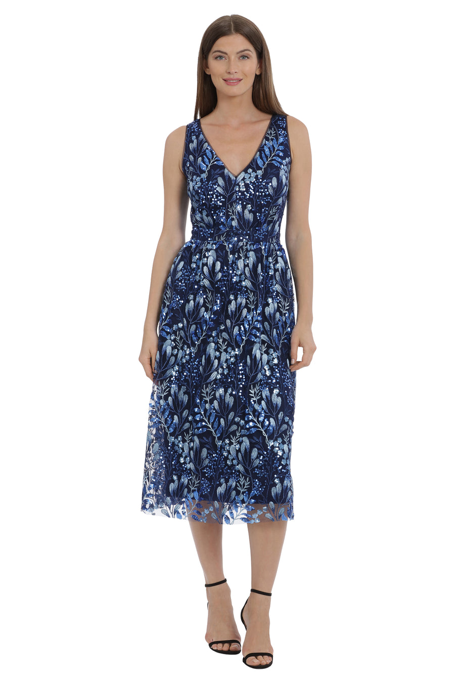 Agnes Embroidered Sequin Fit & Flare Agnes Embroidered Sequin Fit & Flare