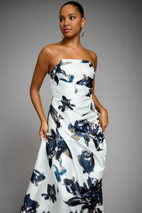 Perrine Floral Strapless Gown