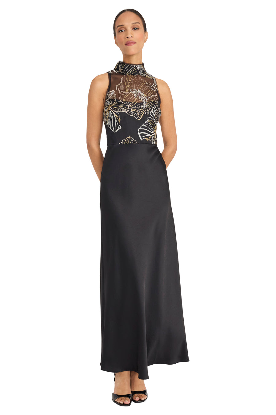 Georgianna High Neck Gown in Enchantment Mesh