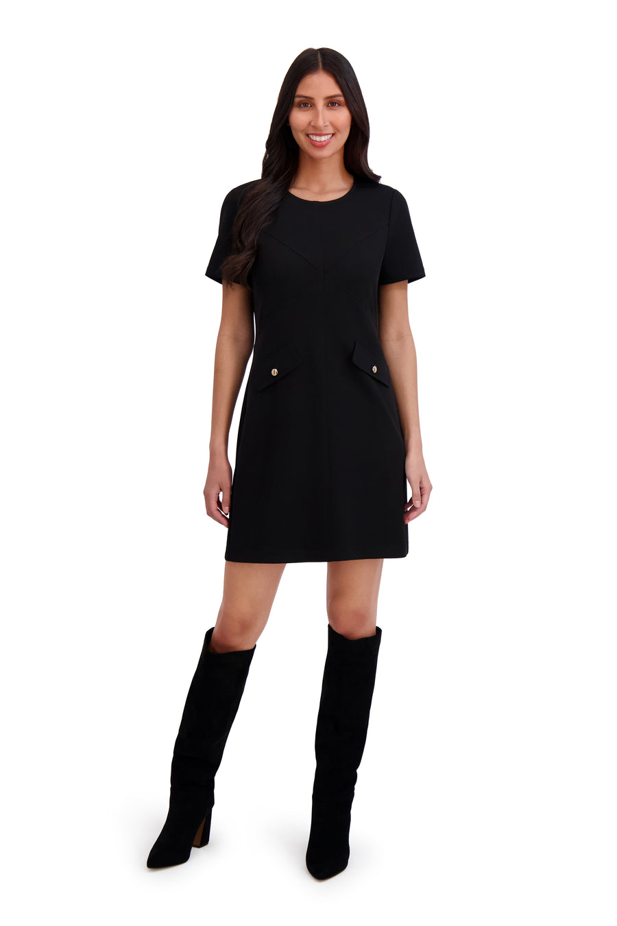 Blare Short Sleeve Mini Dress A-Line | London Times Maggy London Blare Short Sleeve Mini Dress A-Line | London Times Maggy London