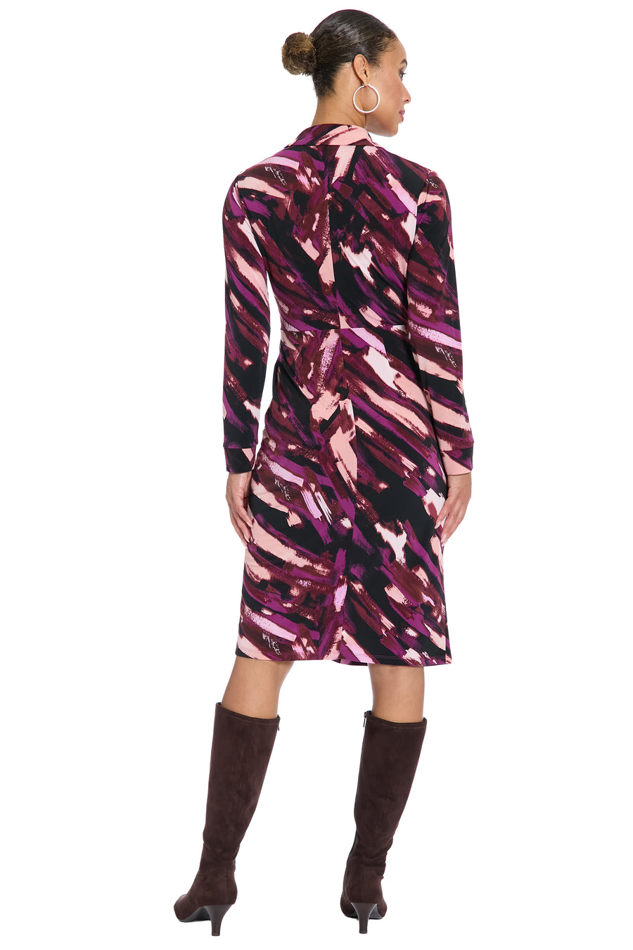 Rhea Sheath Criss-Cross Collared Midi Dress