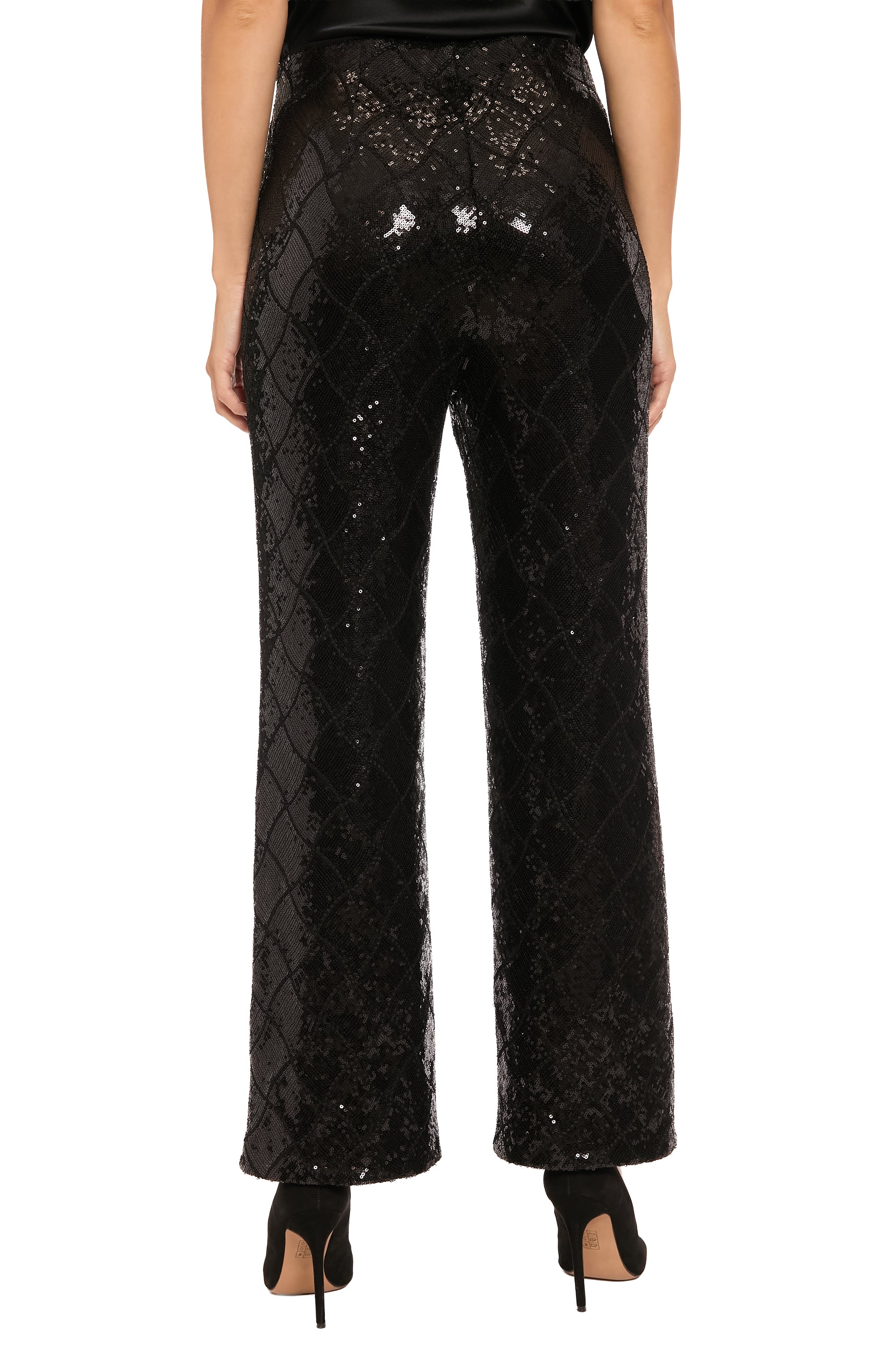 Tribeca Pant in Diamond Sequin Pants Maxi | Muse by Maggy London