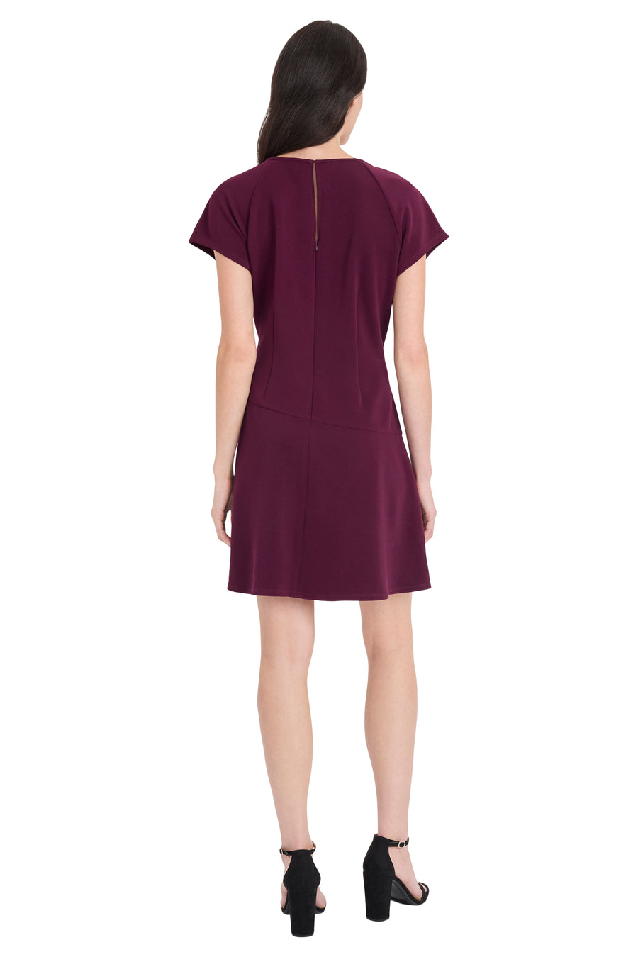 Zyra Cap Sleeve Crew Neck Mini Dress