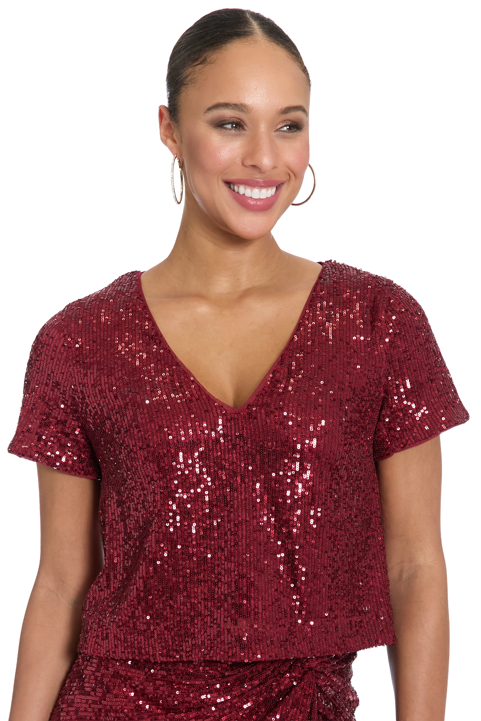 Willis V-Neck Cropped Tshirt Top