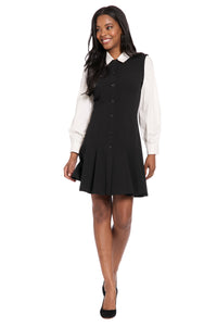 Britt Button-Front Mini Dress