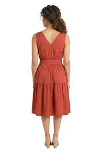 Benita Smocked-Waist Sleeveless Midi