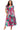 Cassiopeia Curve V-Neck Tiered Mesh Maxi