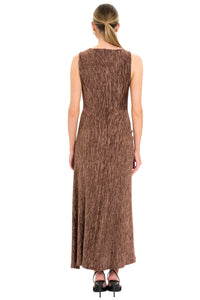 Dorea Sleeveless Draped Midi Dress