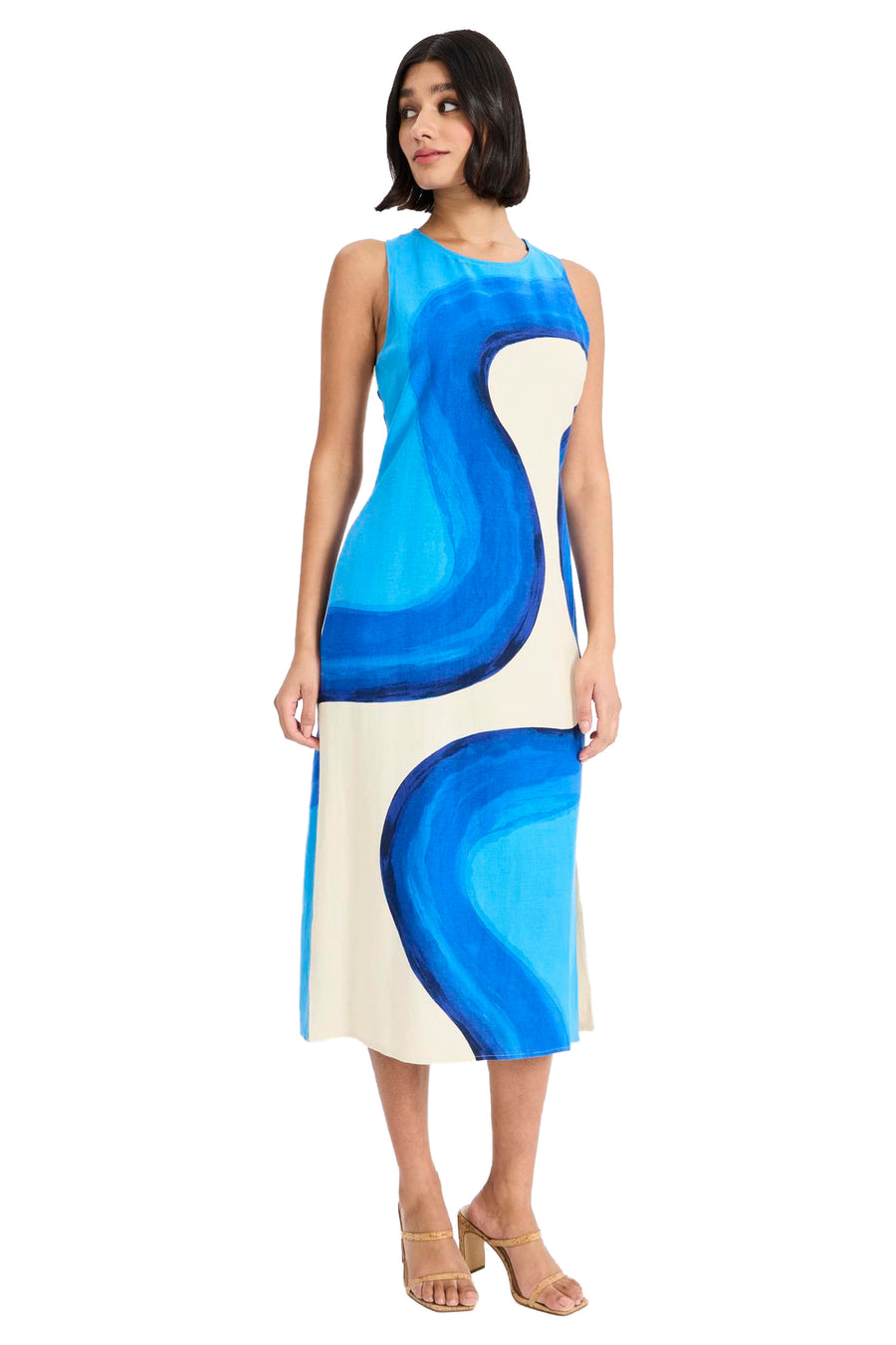 Yerin Linen Keyhole Back Midi