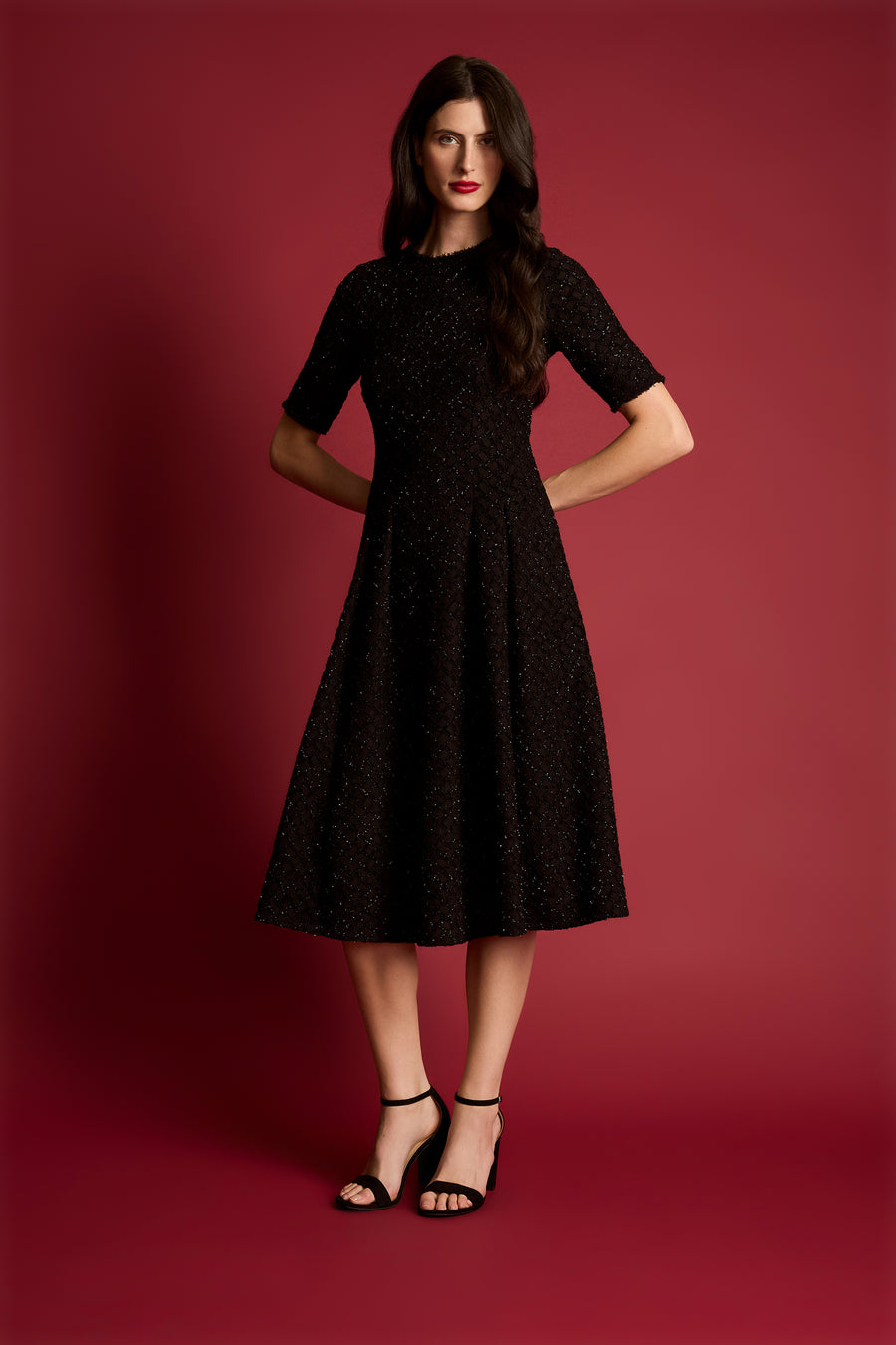 Tresa Dress in Tinsel Knit