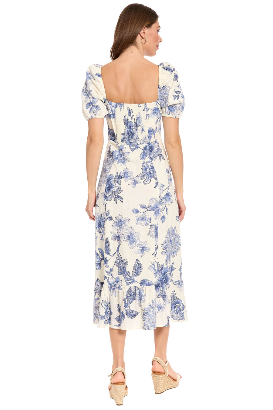 Kristin Short Sleeve in Tropical Toile Linen