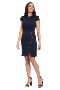 Greer Structured Diamond Knit Dress