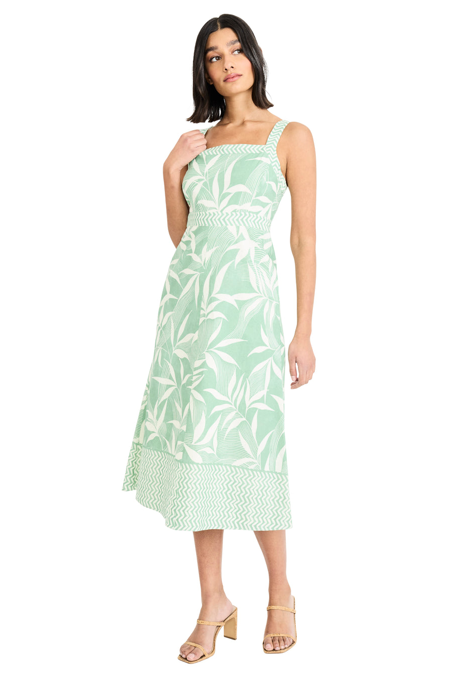 Racquel Sleeveless Graphic Botanical Sheath Dress
