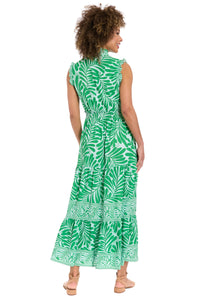Consuela Sleeveless Maxi in Leaf Print