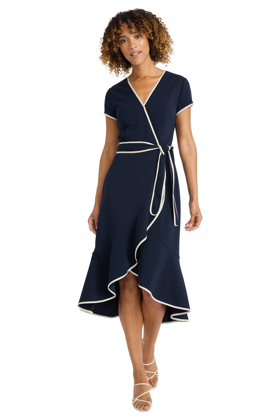 SHORT SLEEVE WRAP DRESS – Maggy London
