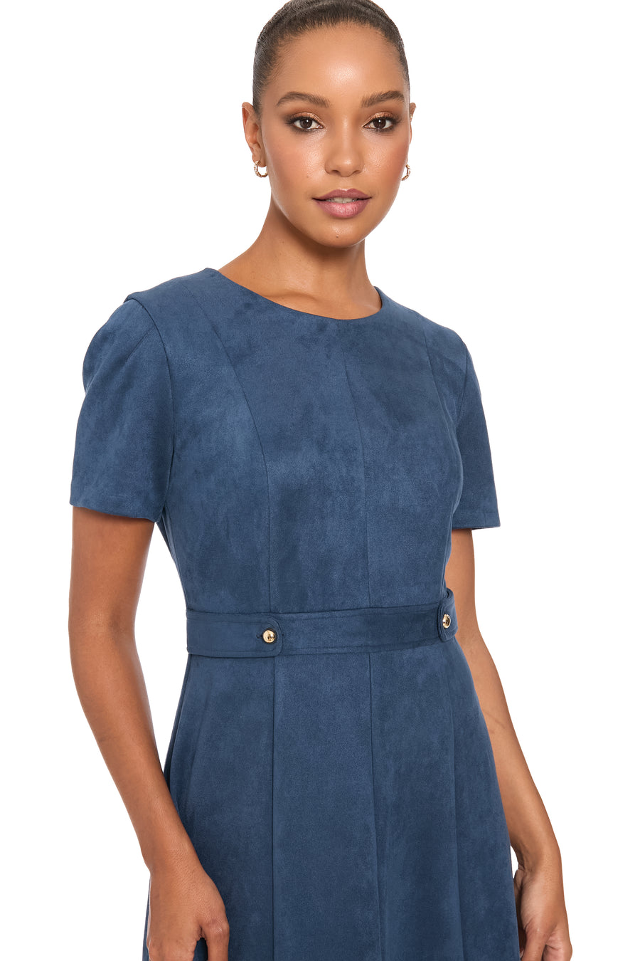 Quill with Short Sleeves in Suede