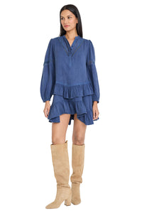 Johnny Cotton Ruffle Mini Dress