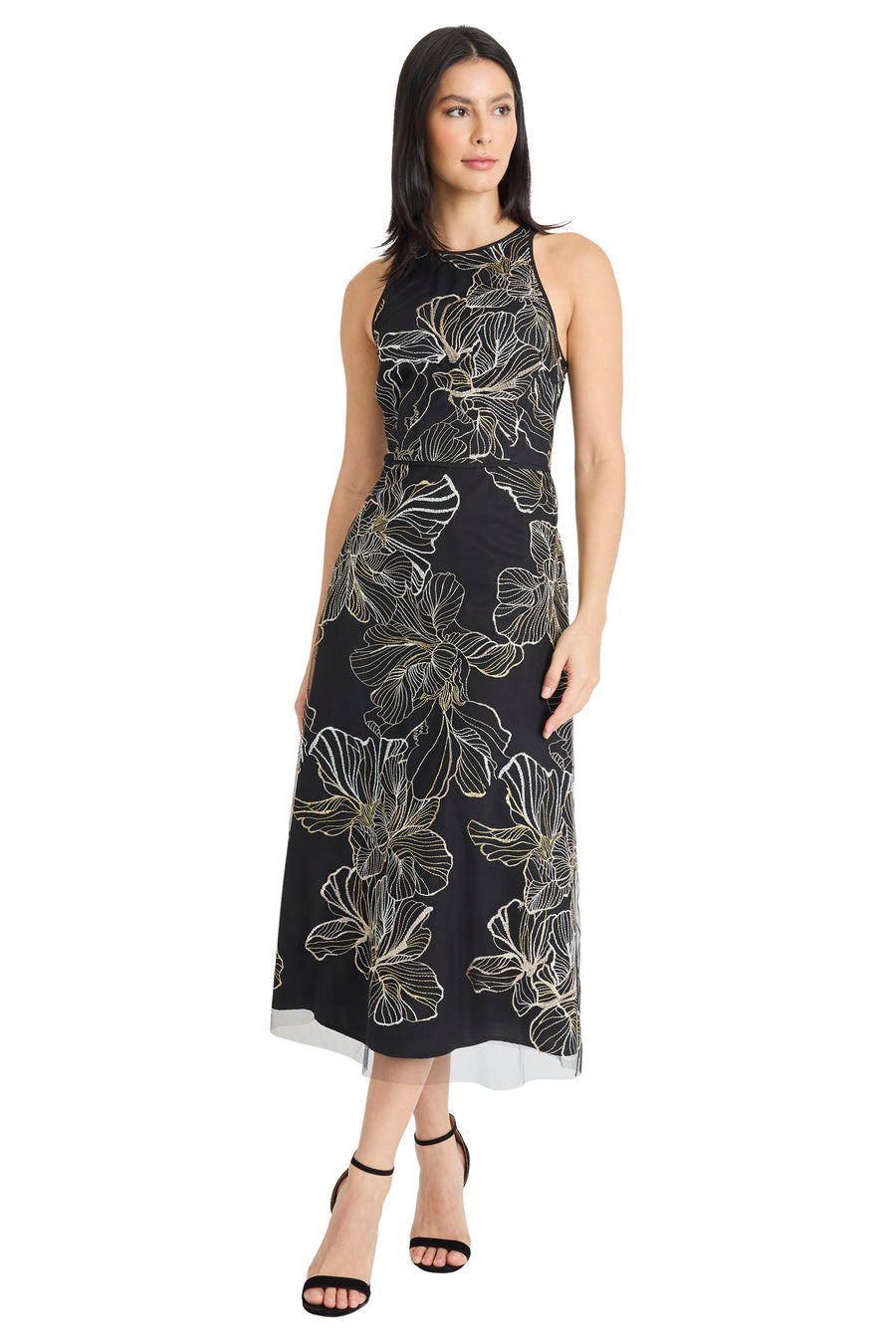 Constance Midi Sheath Dress in Enchantment Mesh