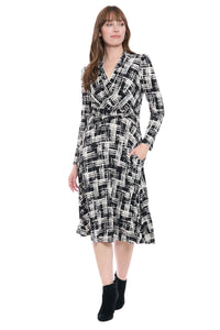 Annabella Long Sleeve V-Neck Dress