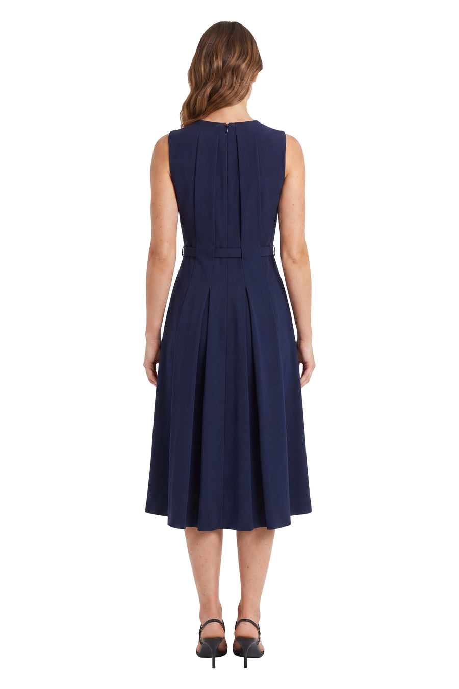 Joanie Pleated Belted Midi Dress