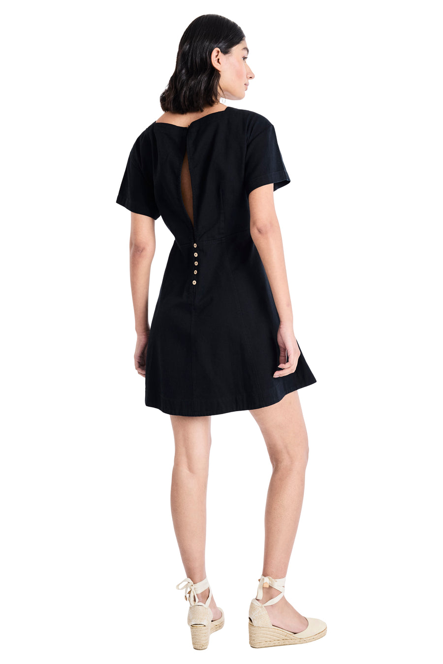 Niles Cotton Square Neck Fit & Flare Mini