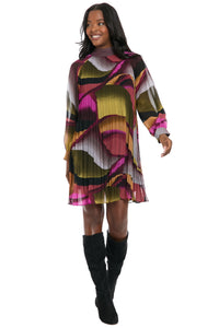 Nikka Printed Pleat-Detail Mini