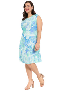 Connie Cap Sleeve Fit & Flare in Exploding Floral