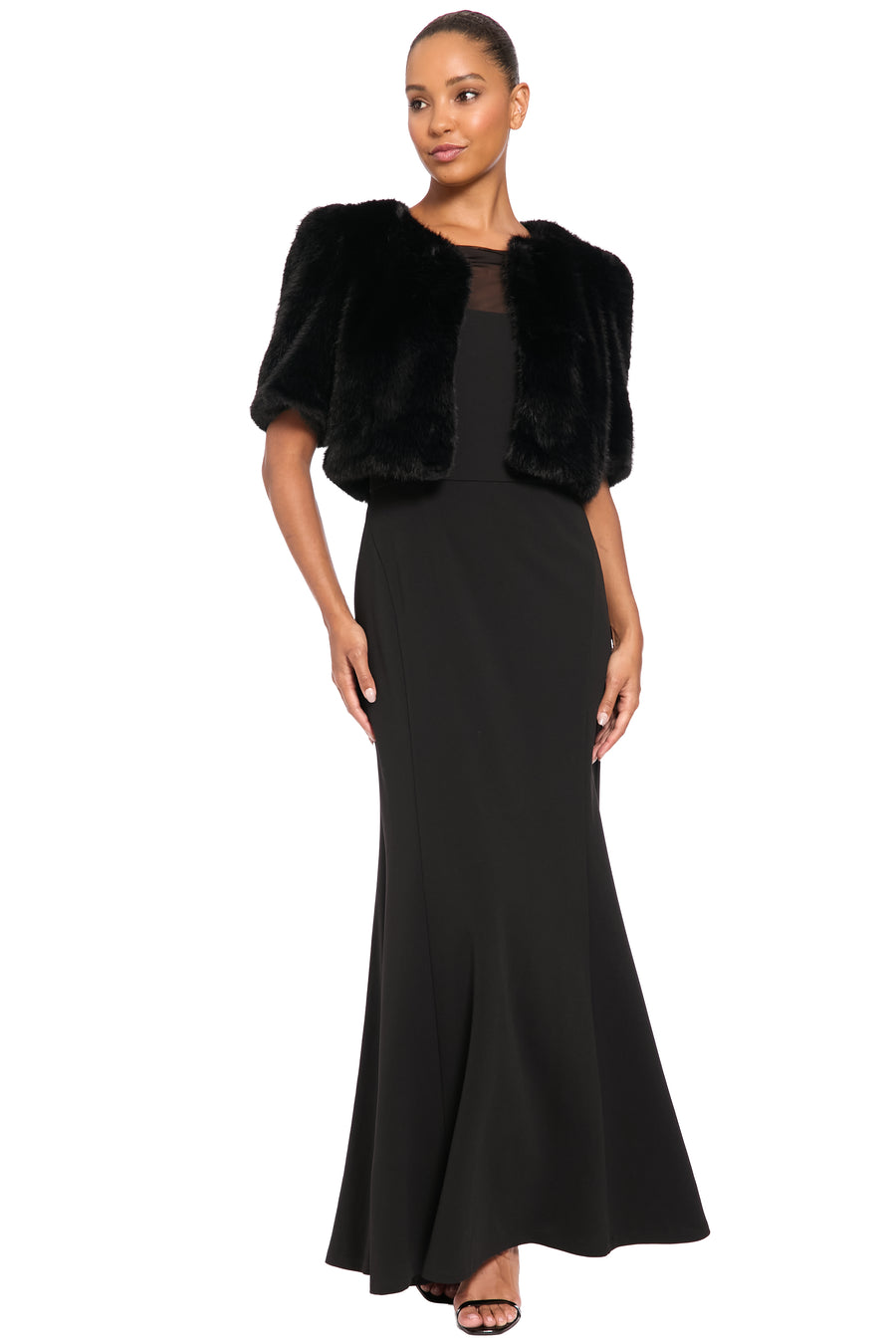 Chavelle Cropped Faux Fur Jacket