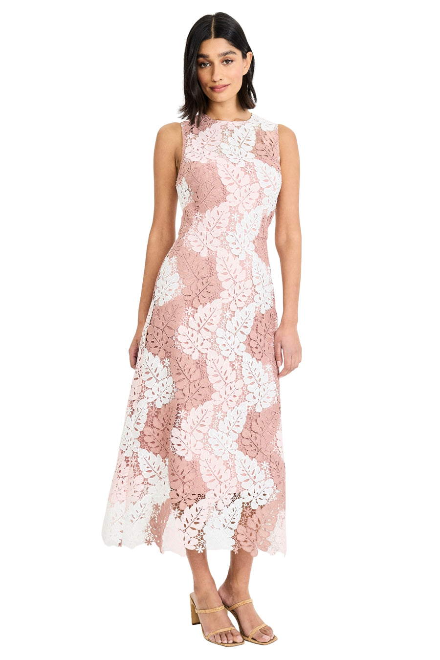 Rinna Ombre Sleeveless Lace Midi
