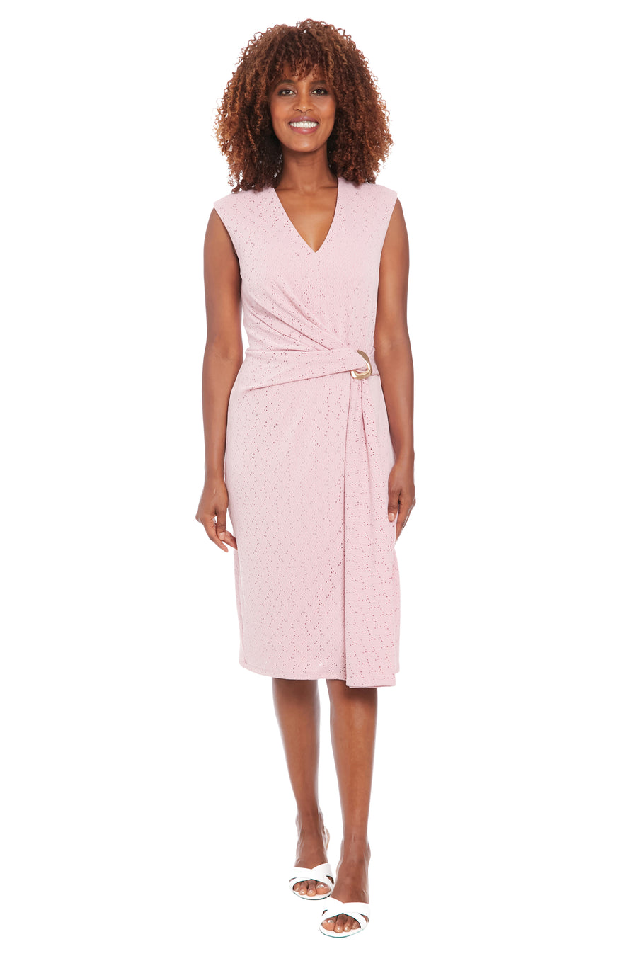 Ariel Knee-Length Sheath Dress Short Sleeve Midi | London Times NAVY / Standard / 18 Ariel Knee-Length Sheath Dress Short Sleeve Midi | London Times NAVY / Standard / 18