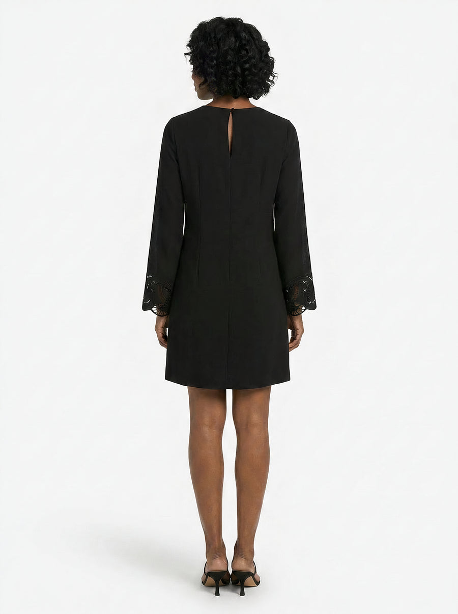 Sue A-Line Botanical with Lace Sleeves
