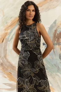 Constance Midi Sheath Dress in Enchantment Mesh