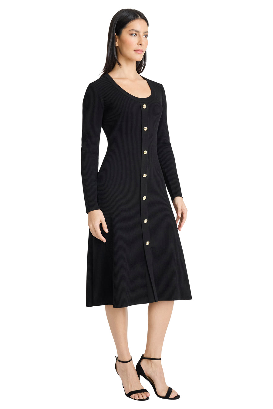 Amal Button Front Sweater Dress Amal Button Front Sweater Dress