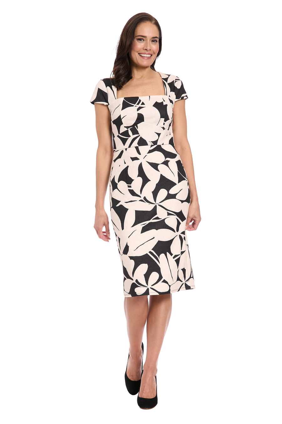 Safiya Floral Cap Sleeve Sheath Dress
