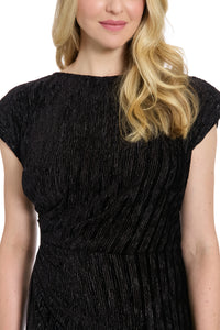 Levy Textured Metallic Velvet Dress