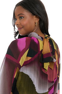 Nikka Printed Pleat-Detail Mini
