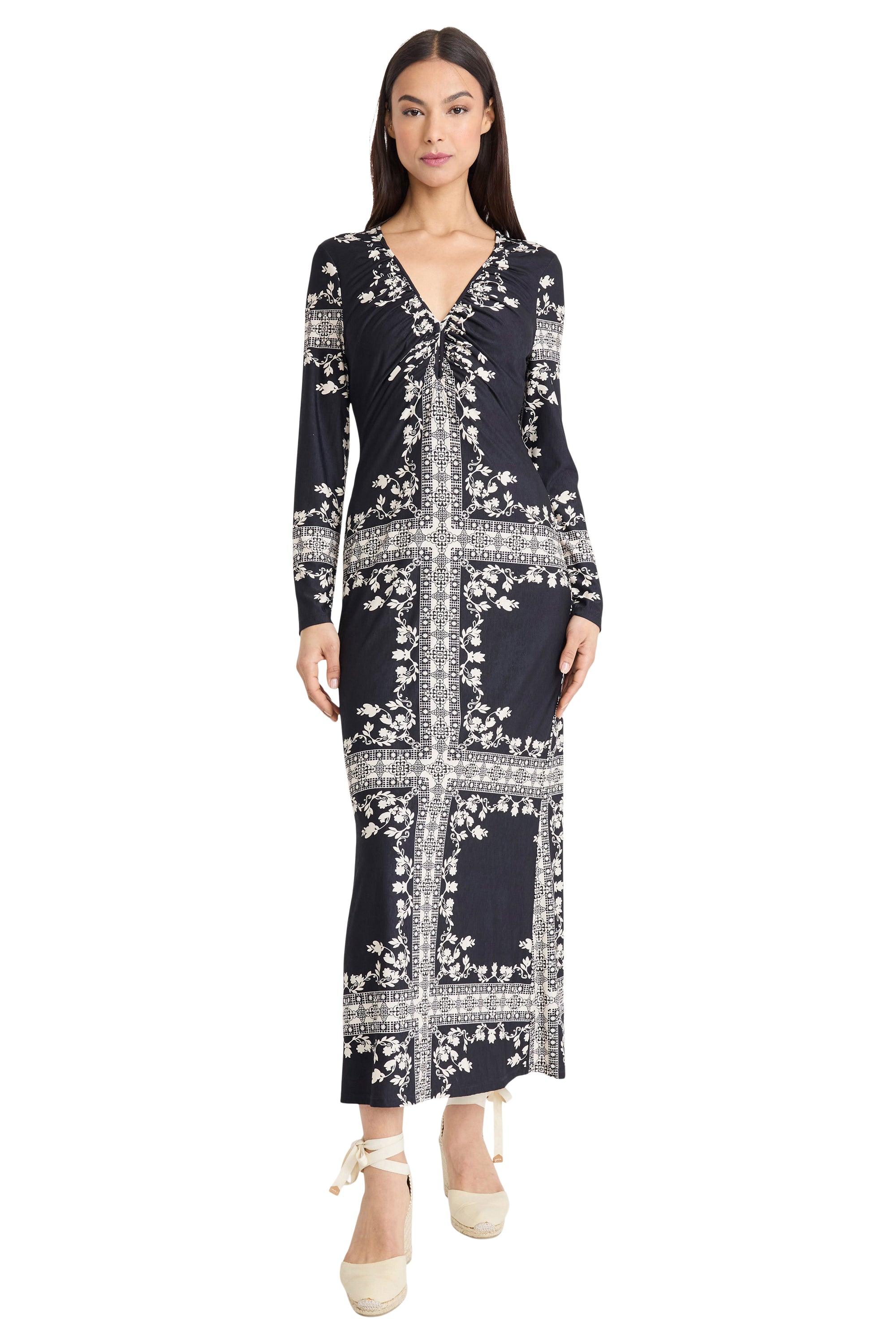 Eugene Long Sleeve V-Neck Maxi Dress