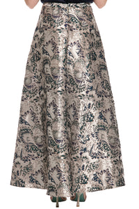 Waverly Skirt in Retro Metallic Jacquard