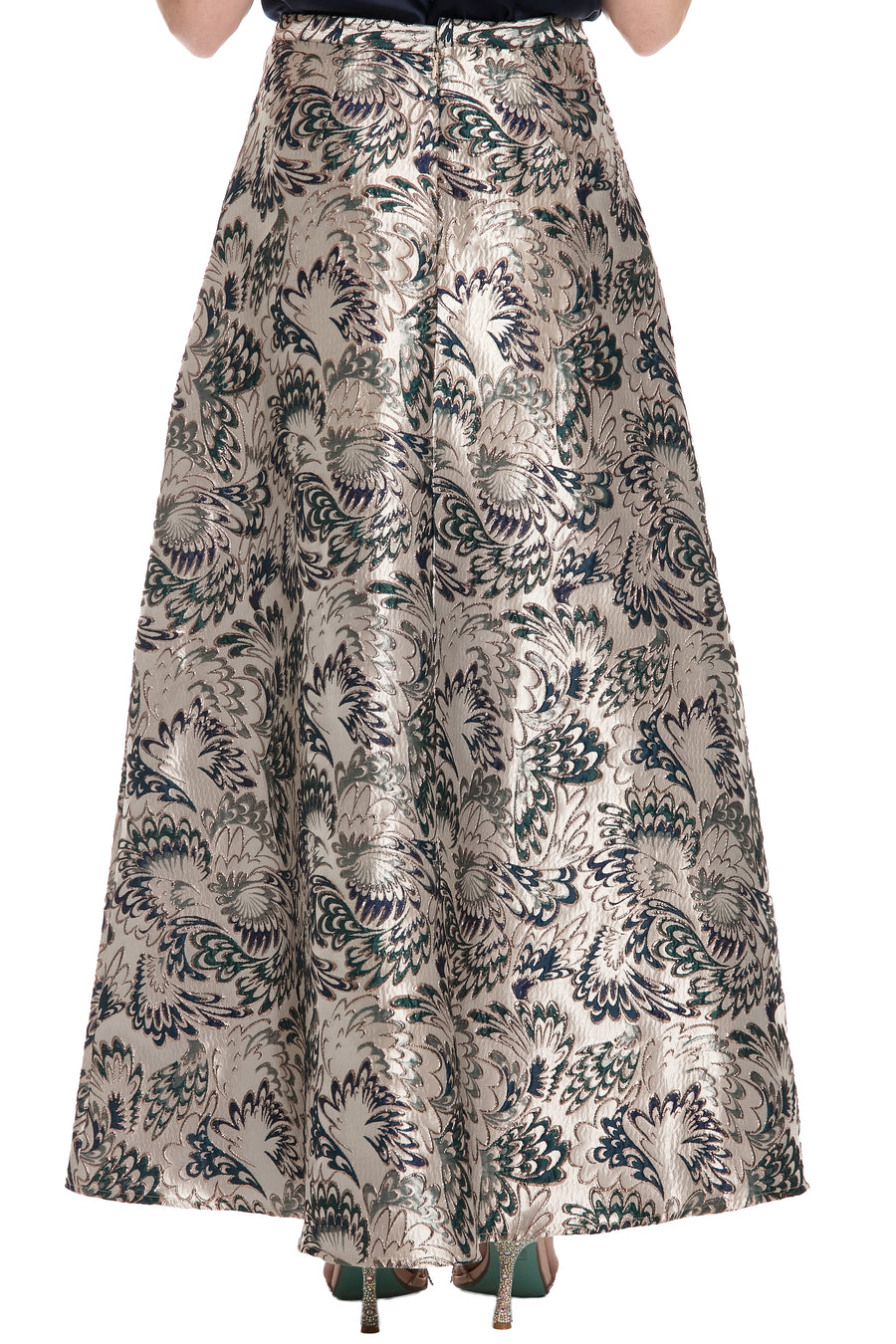 Waverly Skirt in Retro Metallic Jacquard