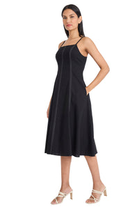 Keri Spaghetti Strap Midi in Linen