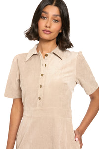 Riva Inset Waist Corduroy Dress