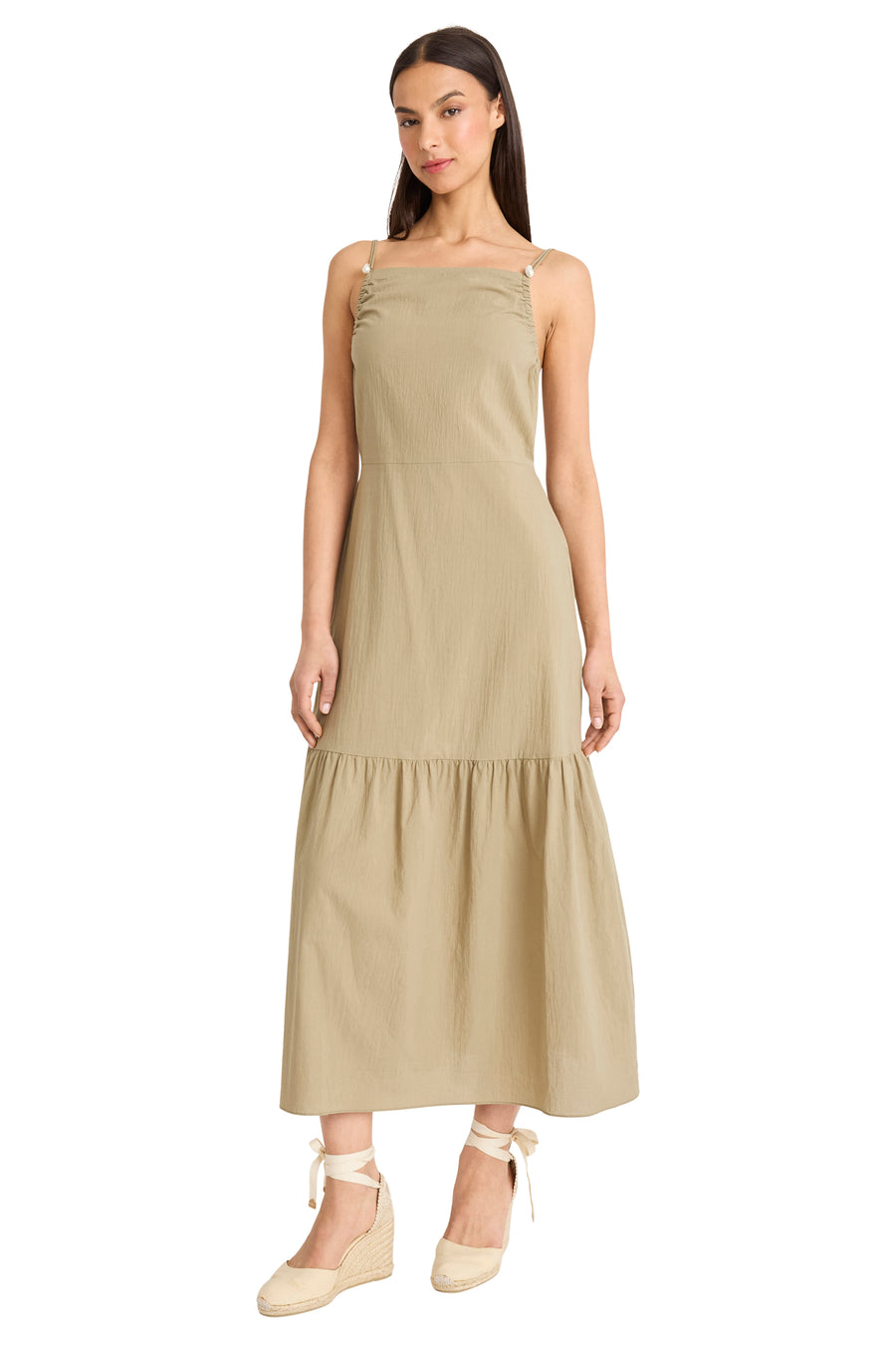 Brian Cotton Lace Back Midi