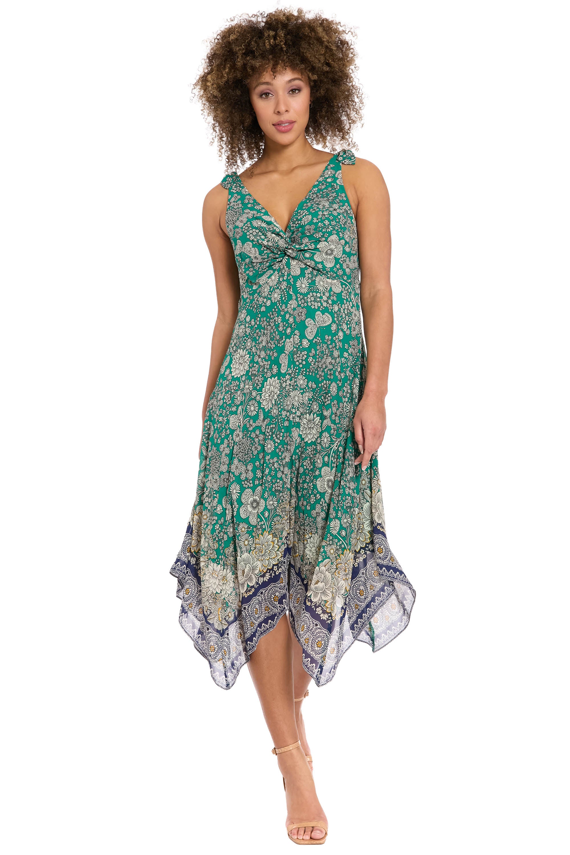 strapless floral midi dress Rosewood Floral Tapestry Strapless Midi Dress